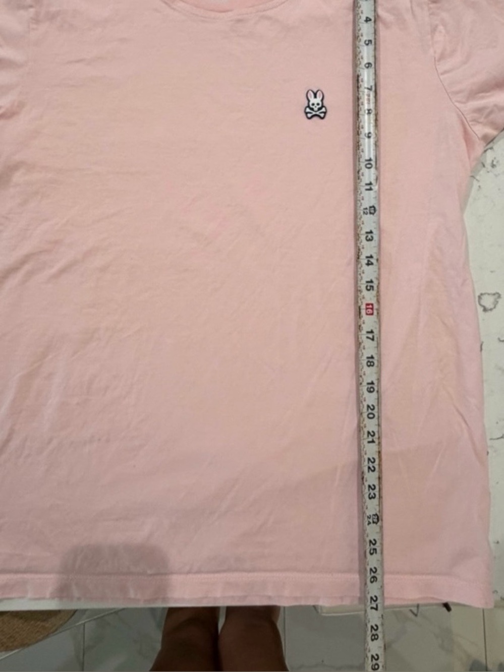 Psycho Bunny Light Pink Tee with White Logo